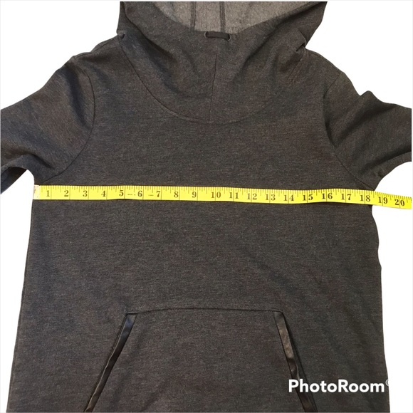 Lole Gali Hooded Fleece Sweatshirt Tunic Black Heather Small - Picture 7 of 10